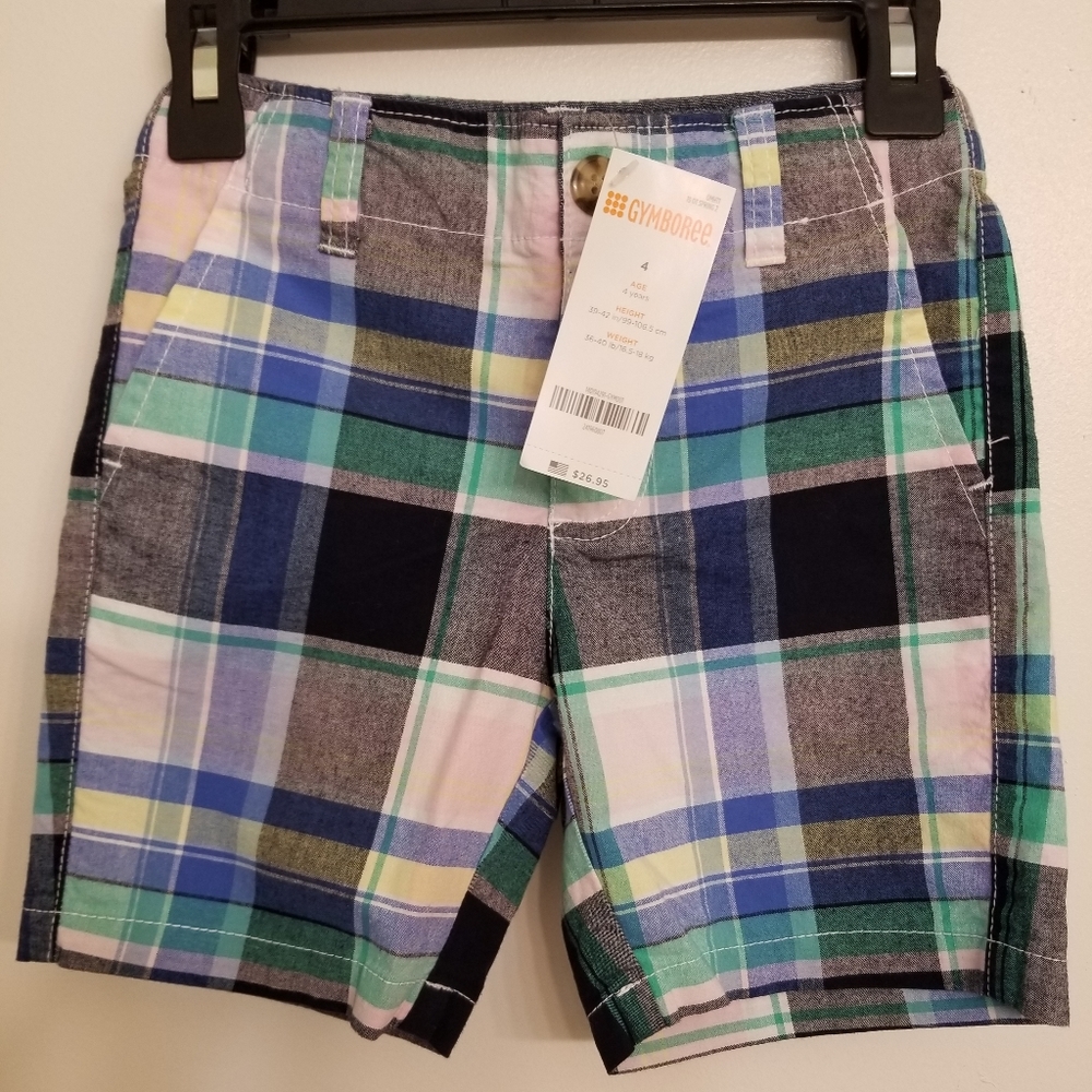 Boys Gymboree shorts, size 4, plaid